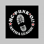 Hardcore Punk Oi! Antifa League  hrubá mikina na zips s kapucou stiahnuteľnou šnúrkami